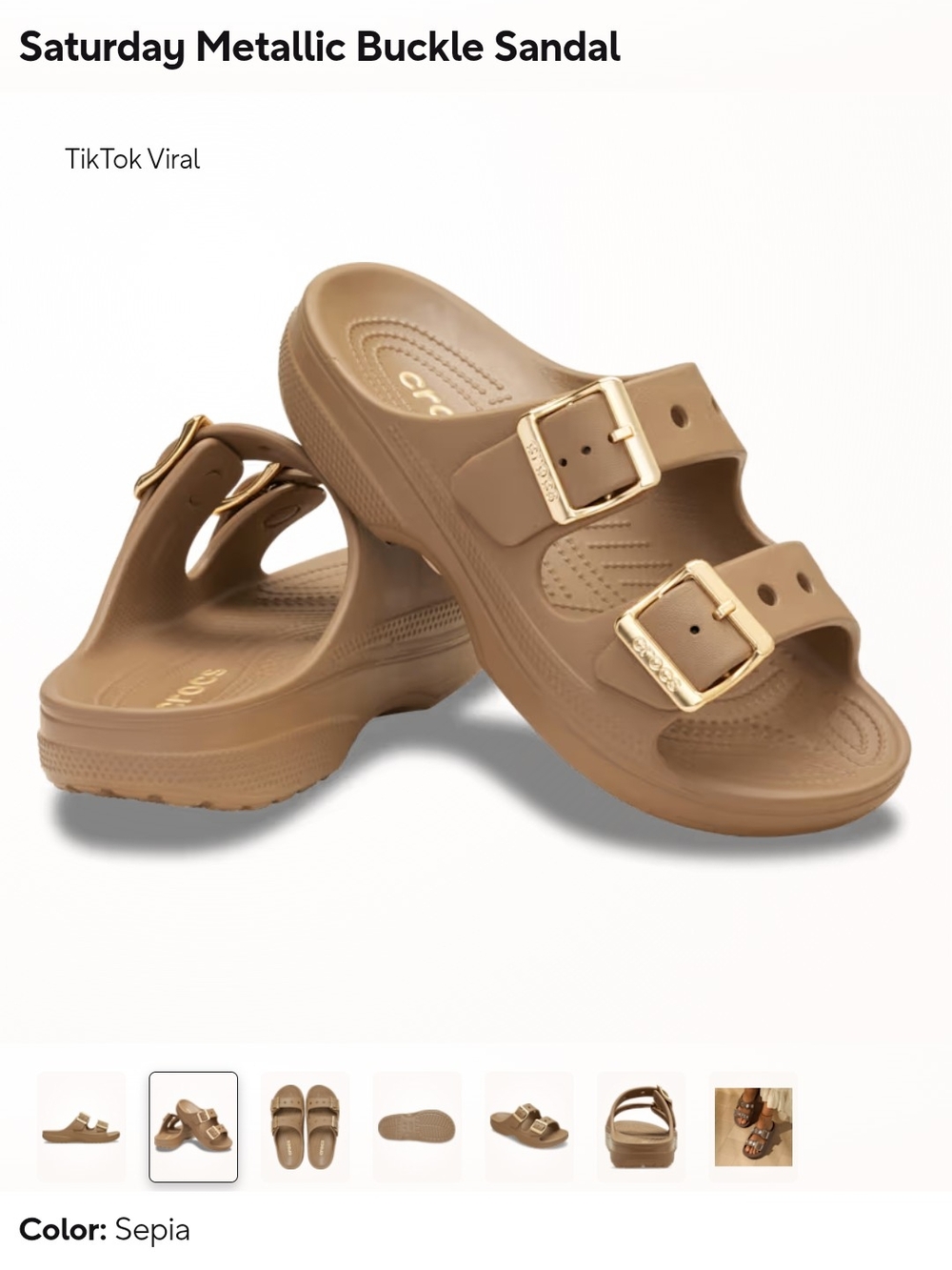 Crocs Sepia Buckle Sandal